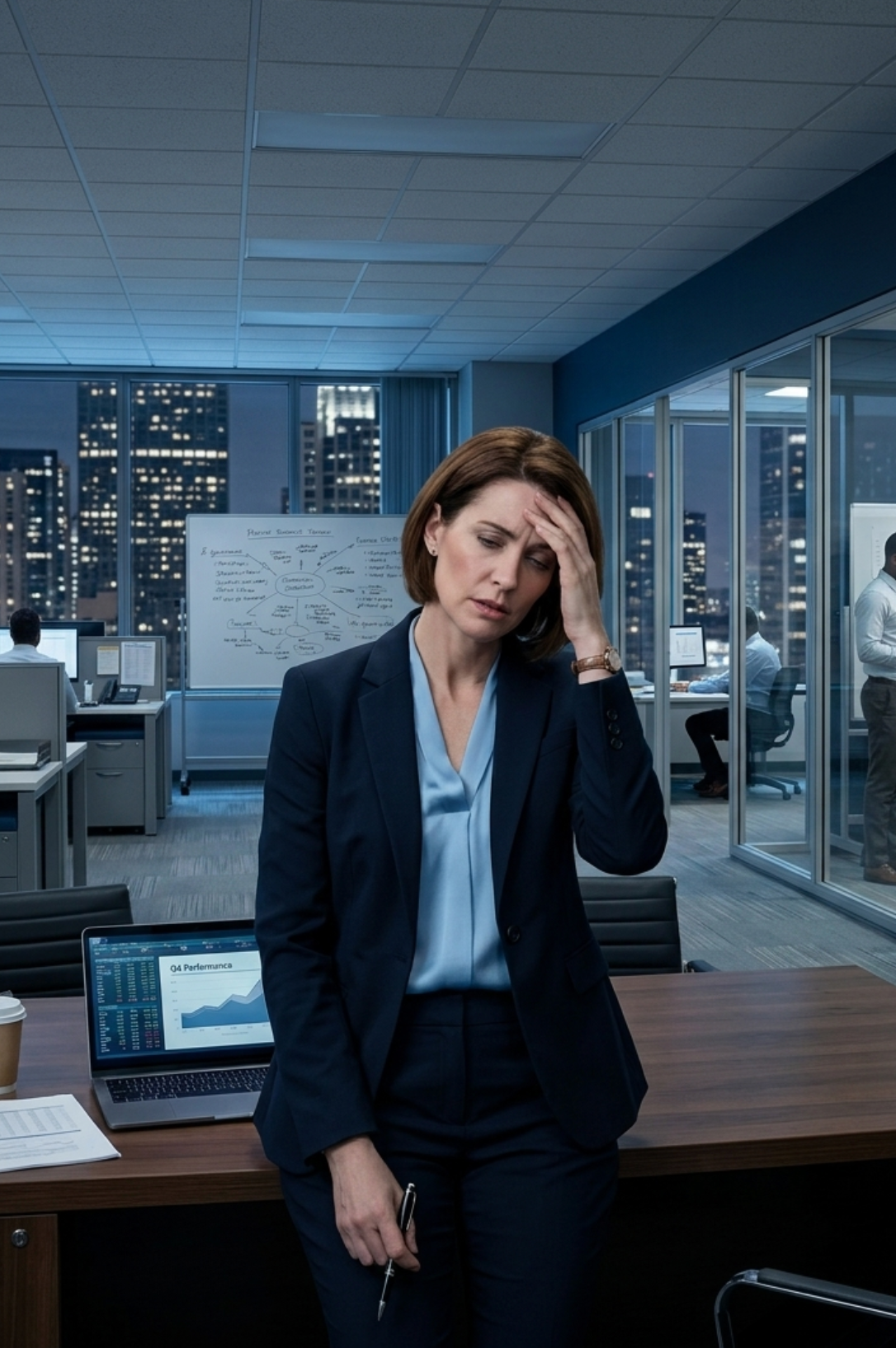 Manager experiencing cognitive overload at work